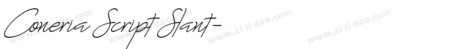 Coneria Script Slant字体转换